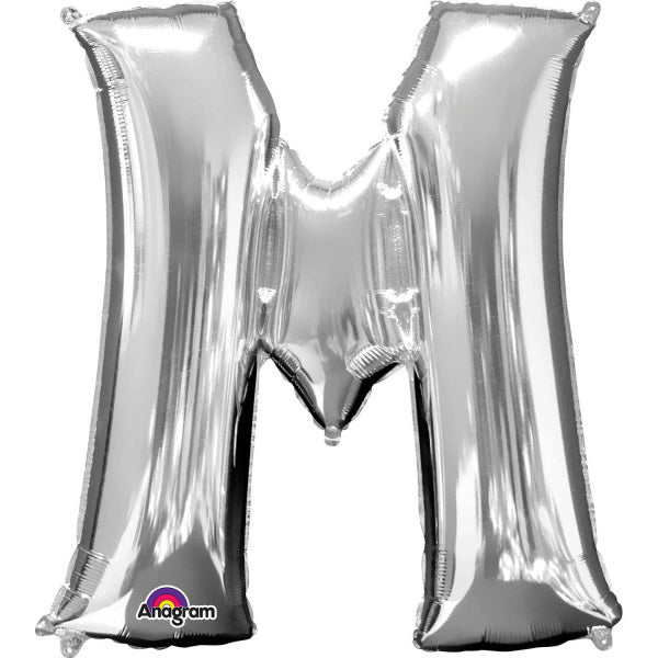 Ballon Mylar Supershape - Lettre M - Argent Party Shop