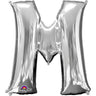 Anagram - Ballon Mylar Supershape - Lettre M - Argent - Party Shop