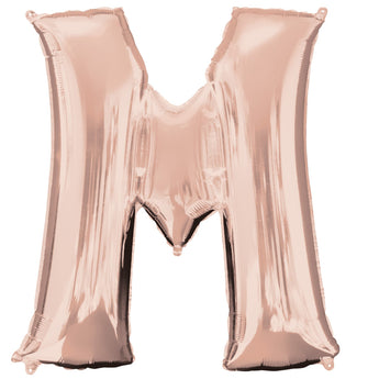 Ballon Mylar Supershape - Lettre M - Rosegold Party Shop