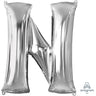 Anagram - Ballon Mylar Supershape - Lettre N - Argent - Party Shop
