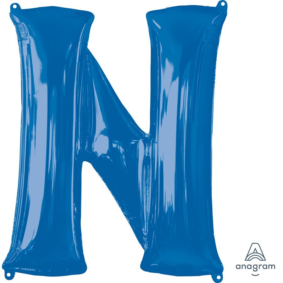 Ballon Mylar Supershape - Lettre N - Bleu Party Shop