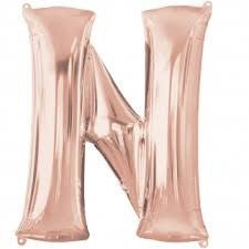 Ballon Mylar Supershape - Lettre N - Rosegold Party Shop