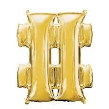 Ballon Mylar Supershape - Lettre # - Or Party Shop