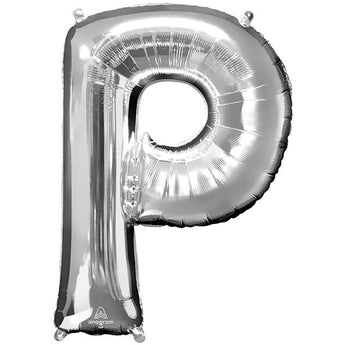 Ballon Mylar Supershape - Lettre P - Argent Party Shop