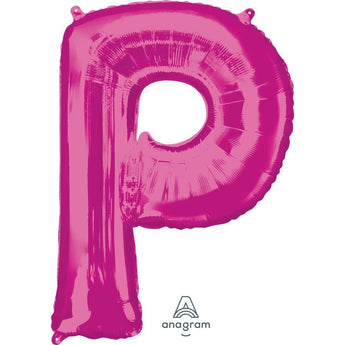 Ballon Mylar Supershape - Lettre P Magenta Party Shop