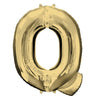 Anagram - Ballon Mylar Supershape Lettre Q - Or Blanc - Party Shop