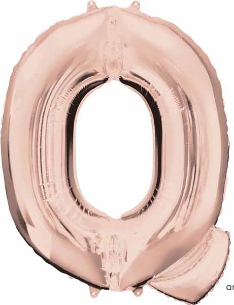 Ballon Mylar Supershape - Lettre Q - Rosegold Party Shop