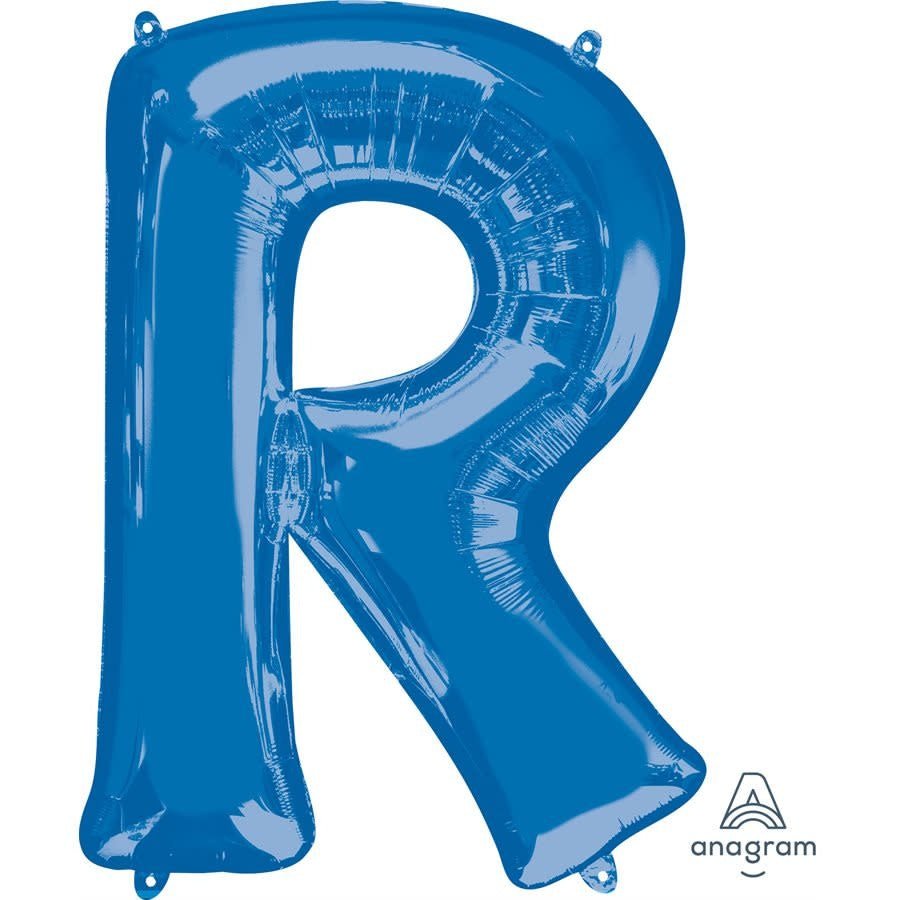 Ballon Mylar Supershape - Lettre R Bleu Party Shop