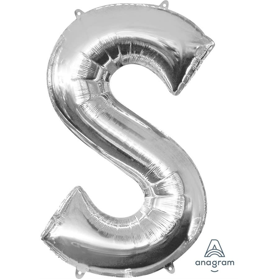 Ballon Mylar Supershape - Lettre S Argent Party Shop