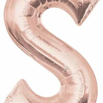 Ballon Mylar Supershape - Lettre S - Rosegold Party Shop