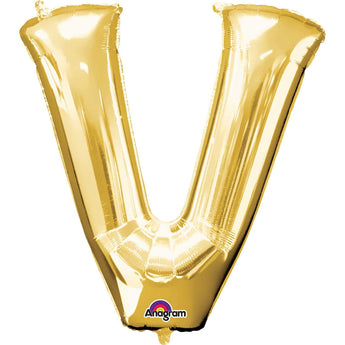 Ballon Mylar Supershape - Lettre V - Or Party Shop