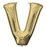 Anagram - Ballon Mylar Supershape Lettre V - Or Blanc - Party Shop