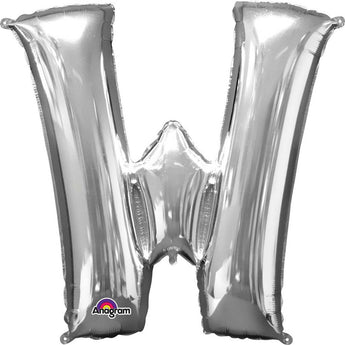 Ballon Mylar Supershape - Lettre W Argent Party Shop