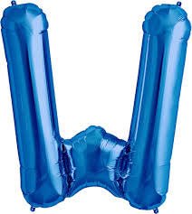 Ballon Mylar Supershape Lettre W - Bleu Party Shop