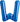 Ballon Mylar Supershape Lettre W - Bleu Party Shop