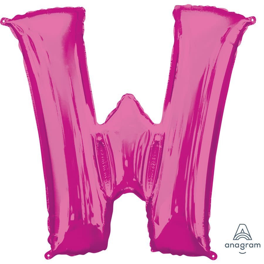 Ballon Mylar Supershape - Lettre W Magenta Party Shop