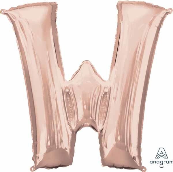 Ballon Mylar Supershape - Lettre W - Rosegold Party Shop