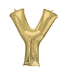 Anagram - Ballon Mylar Supershape Lettre Y - Or Blanc - Party Shop
