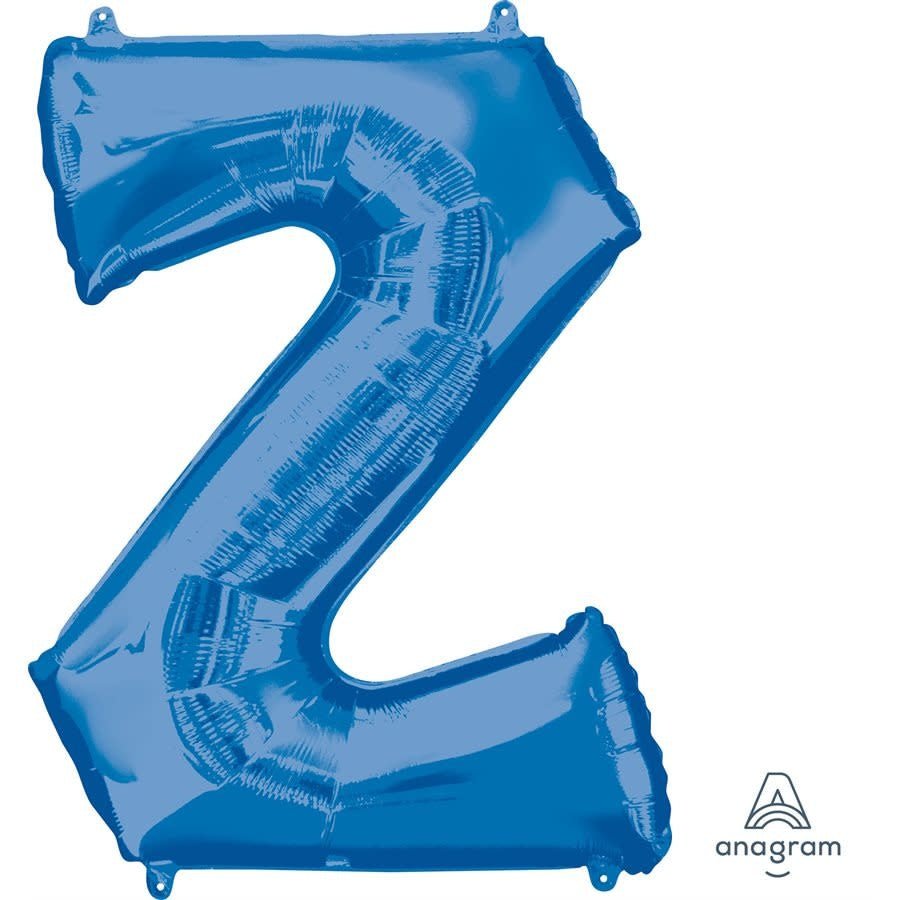 Ballon Mylar Supershape - Lettre Z Bleu Party Shop