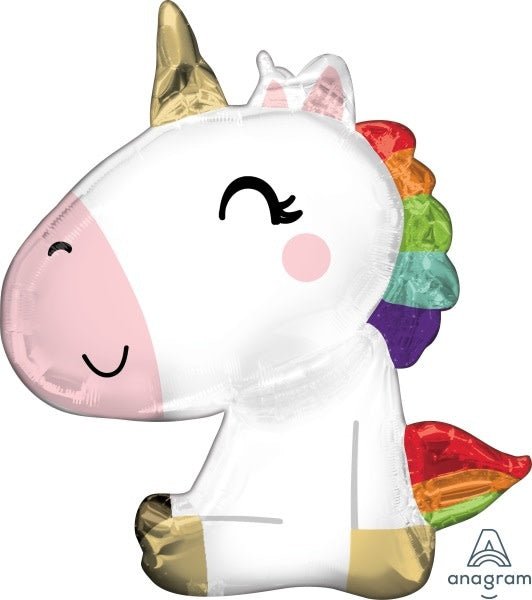 Ballon Mylar Supershape - Licorne Assis Party Shop