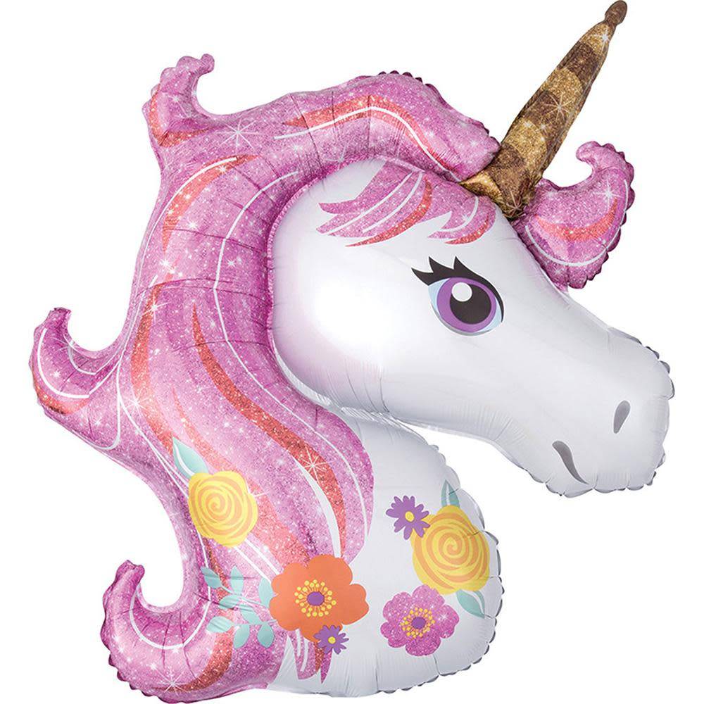 Ballon Mylar Supershape - Licorne Rose Party Shop