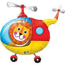 Ballon Mylar Supershape - Lion Dans Helicoptere Party Shop