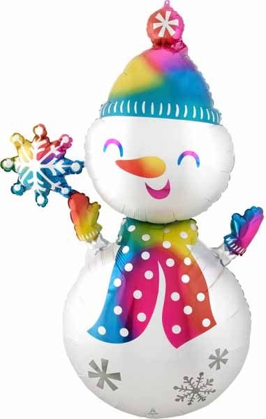 Ballon Mylar Supershape - Noel Bonhomme De Neige Party Shop