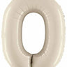 Betallic - Ballon Mylar Supershape - Nombre 0 Blanc Sable - Party Shop