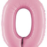 Betallic - Ballon Mylar Supershape - Nombre 0 Rose Pastel - Party Shop
