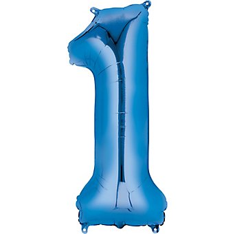 Ballon Mylar Supershape - Nombre 1 Bleu - Party Shop