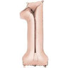 Anagram - Ballon Mylar Supershape - Nombre 1 Rose Gold - Party Shop