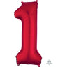 Anagram - Ballon Mylar Supershape - Nombre 1 Rouge - Party Shop
