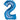 Anagram - Ballon Mylar Supershape - Nombre 2 Bleu - Party Shop