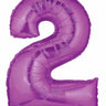 Betallic - Ballon Mylar Supershape - Nombre 2 Mauve - Party Shop