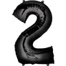 Anagram - Ballon Mylar Supershape - Nombre 2 Noir - Party Shop