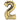 Anagram - Ballon Mylar Supershape - Nombre 2 - Or Blanc - Party Shop