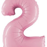 Betallic - Ballon Mylar Supershape - Nombre 2 Rose Pastel - Party Shop