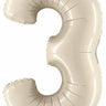 Betallic - Ballon Mylar Supershape - Nombre 3 Blanc Sable - Party Shop