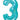 Betallic - Ballon Mylar Supershape - Nombre 3 Bleu Holographique - Party Shop