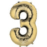 Anagram - Ballon Mylar Supershape - Nombre 3 - Or Blanc - Party Shop