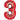 Anagram - Ballon Mylar Supershape - Nombre 3 Rouge - Party Shop