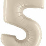Betallic - Ballon Mylar Supershape - Nombre 5 Blanc Sable - Party Shop