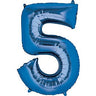 Anagram - Ballon Mylar Supershape - Nombre 5 Bleu - Party Shop