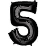 Anagram - Ballon Mylar Supershape - Nombre 5 Noir - Party Shop