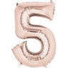 Anagram - Ballon Mylar Supershape - Nombre 5 Rose Gold - Party Shop