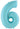Betallic - Ballon Mylar Supershape - Nombre 6 Bleu Pastel - Party Shop