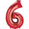 Anagram - Ballon Mylar Supershape - Nombre 6 Rouge - Party Shop