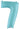 Ballon Mylar Supershape - Nombre 7 Bleu Pastel Party Shop