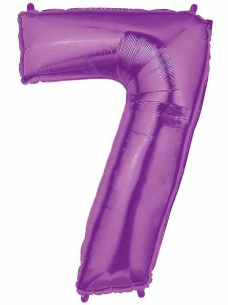 Ballon Mylar Supershape - Nombre 7 Mauve Party Shop