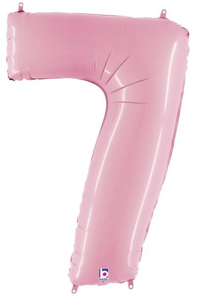 Ballon Mylar Supershape - Nombre 7 Rose Pastel Party Shop